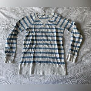 J. Crew Blue and White Striped Long Sleeve Tee